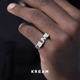 KREAM Original Sterling Silver SLIME Monogram Ring - COPPING THREADS - KREAM